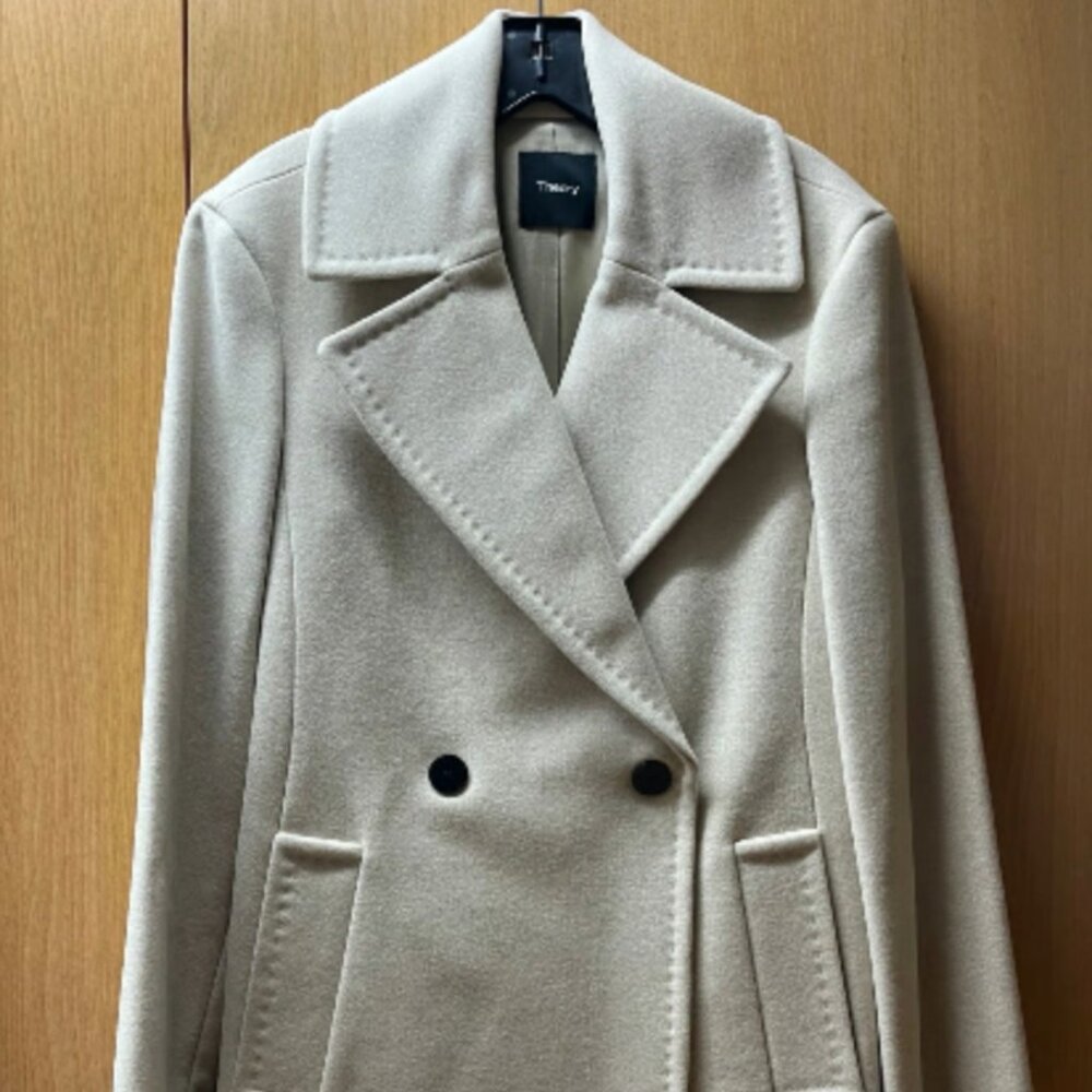 Very Good Condition* Theory Sculpted Peacoat in Recycled Wool Melton | size 8